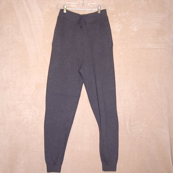Ted Baker Womens Knit Joggers Gray Charcoal High‎ Rise Pull On Pants 2 New - Picture 1 of 10